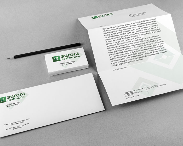 rendering che mostra in anteprima la resa di un logo su vari supporti.