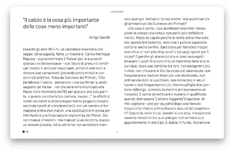 epub layout scorrevole dello studio Gislon su app Libri – Osx